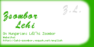 zsombor lehi business card